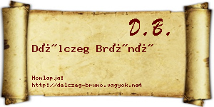 Délczeg Brúnó névjegykártya
